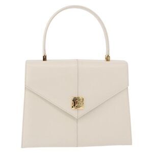 Saint Laurent Vintage Handbag Leather White Leather Handbag